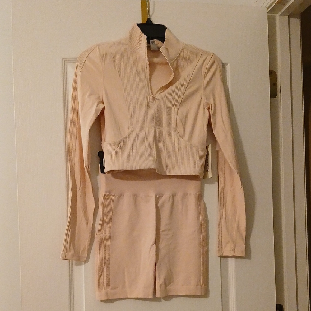 Forever 21 Size S Nude Pink Workout Set